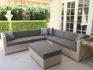 grey outdoor sofa seating