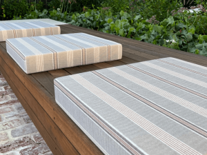 striped outdoor seat cushions